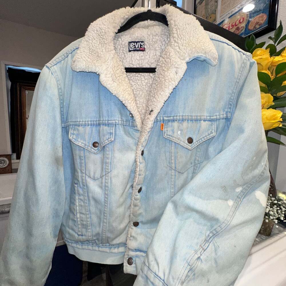 Vintage 80s Levi's Orange Tab Sherpa Trucker Jacket